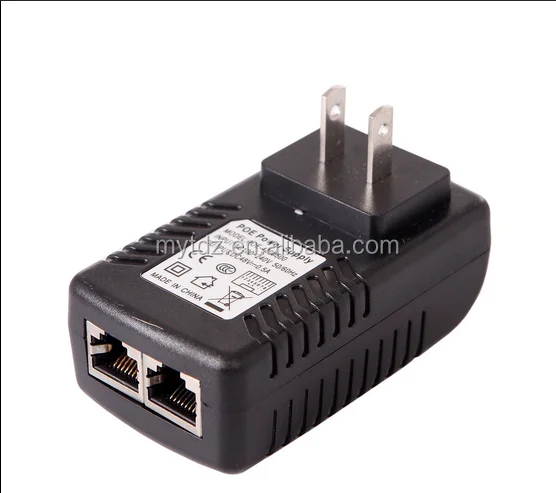 US 48V-0.5A Wall Plug POE Injector Ethernet Adapter IP Phone//Camera Power Supply