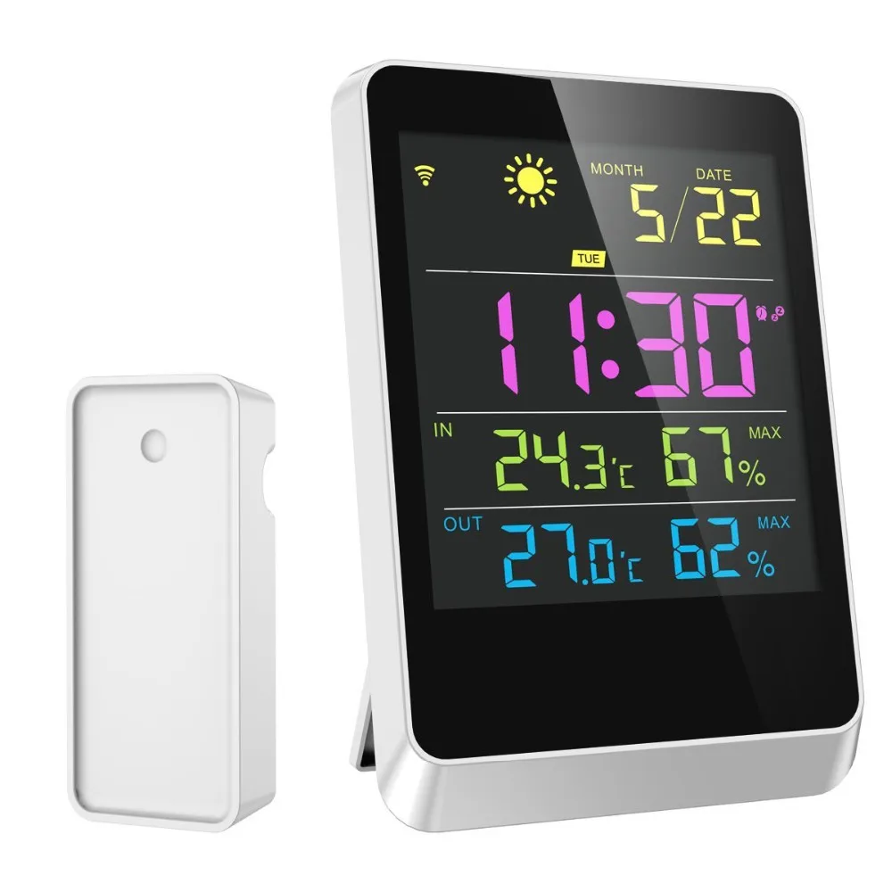 

Digital Alarm Clock Low Light Sensor Snooze and Large Display Smart Night Light LCD Travel Alarm Clock and Home Alarm Clock, Black