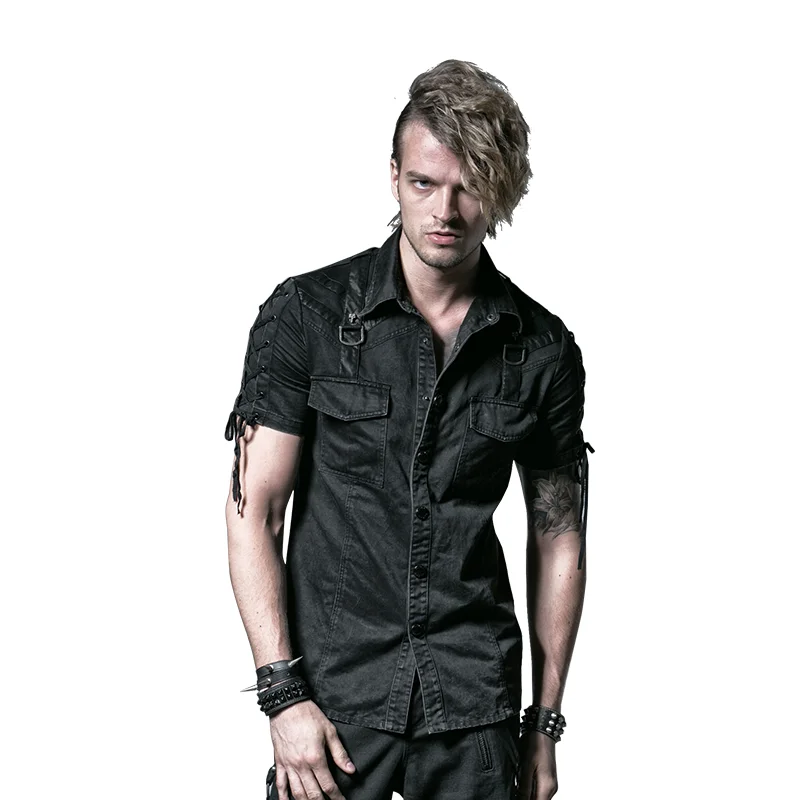 

Y-530 Gothic shirts Punk RAVE popular short sleeve shirts for men custom