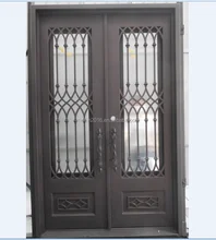 Merlin cintr&eacute;es &agrave; double entr&eacute;e en fer forg&eacute; portes