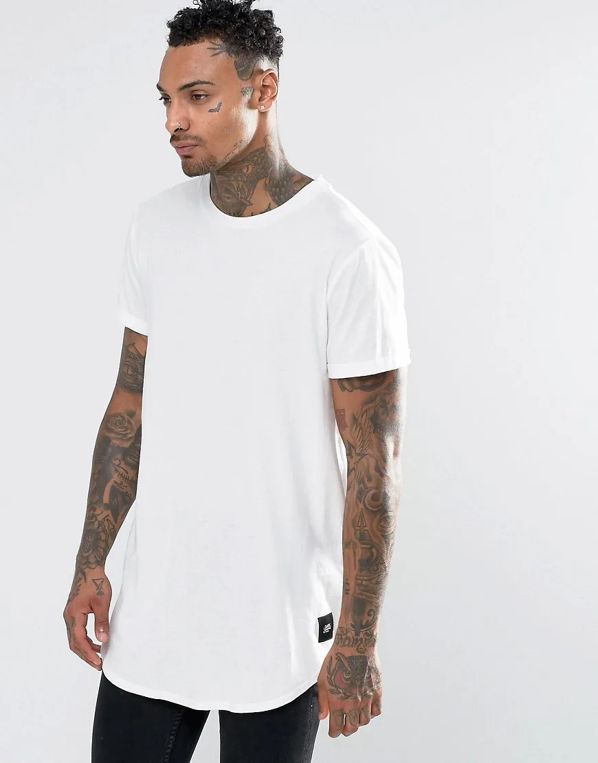 camisa blanca larga hombre