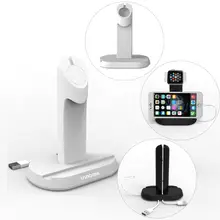 iMobi4 Original Desktop Charger Station Stand Holder Dock ABS for Apple Watch for iWatch for iPhone 5 5S 6 6 Plus Magnetic Black