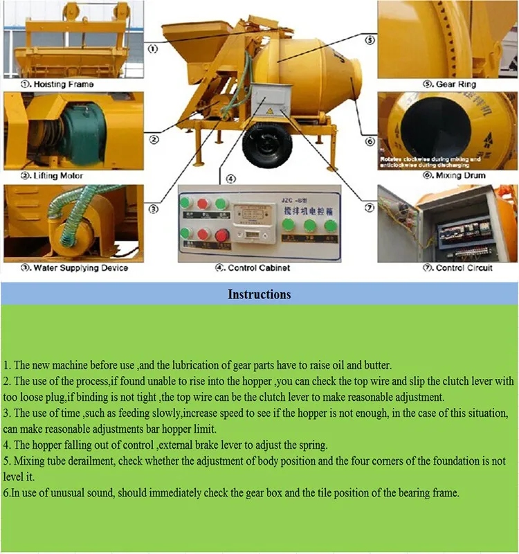 Bangladeshi Concrete Mixer Machine With Lift Price Used Concrete Mixer