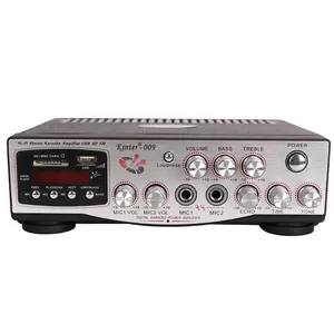 kinter-009 AC 220V sound amplifier audio power amplifiers with USB/SD/FM/MIC/digital display
