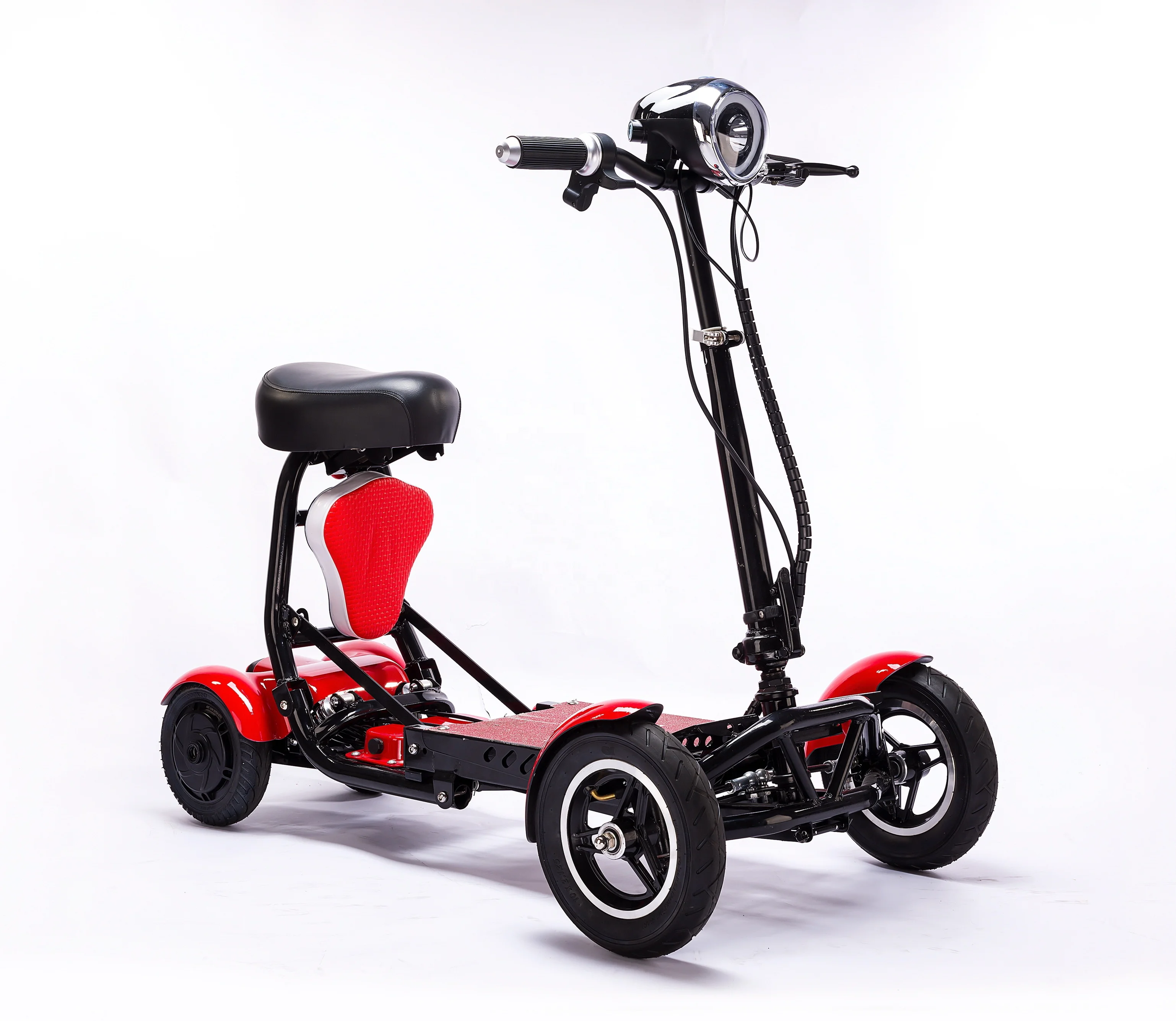 

4 wheel mini electric foldable mobility scooter for adult, Red/blue