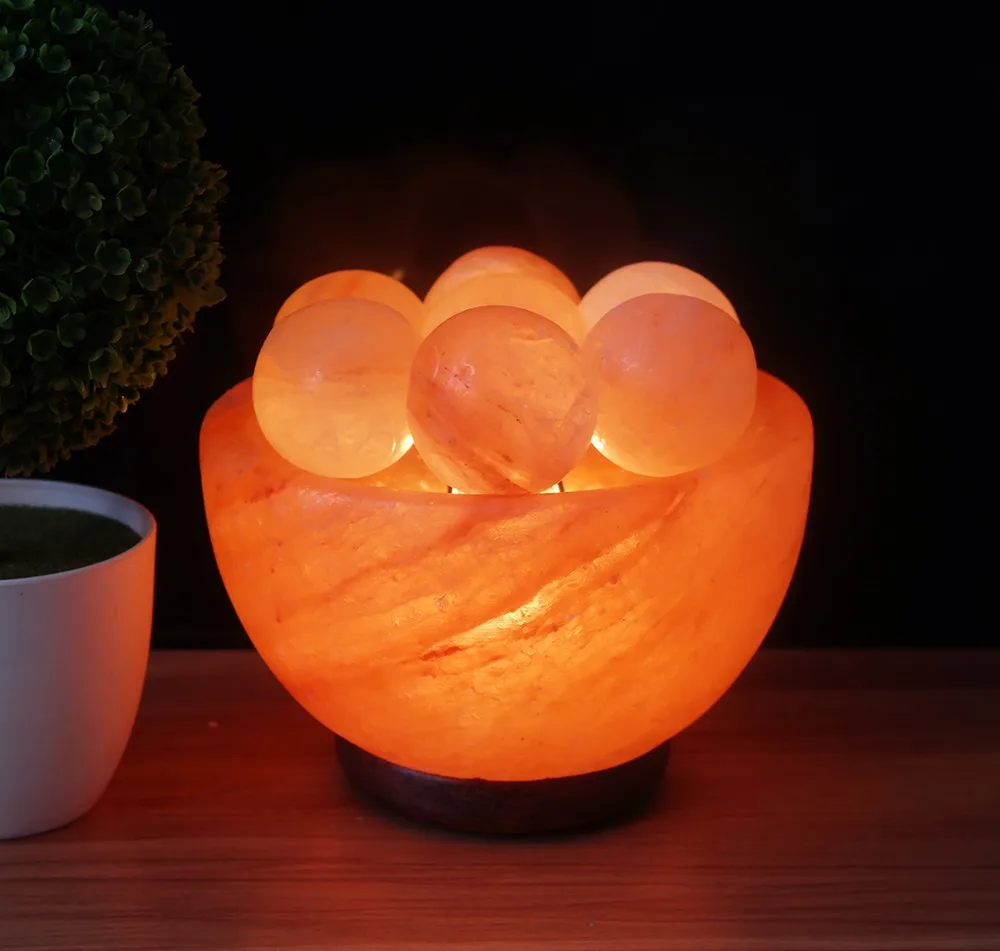 Wholesale 6 Inch Bowl Himalayan Salt Bowl Rock Salt Lamps With Massage