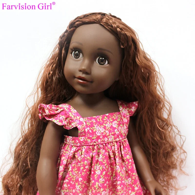 Latin African Doll Farvision Black Doll 18 Inch African Black Doll 