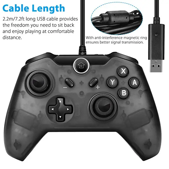 Usb Wired Controller For Nintendo Switch Pro Controller Remote Gaming Gamepad Joypad For Nintendo Switch Pc Buy Video Gamepad With Gyro Axis Dual Shock Built In Motor With Dual Shock Gyro Axis High Performance