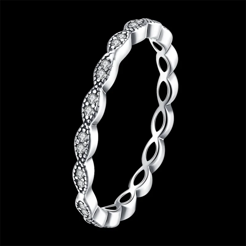 

High Quality Fancy Women ZIRCON Ring Antique 925 Silver Finger Tail Ring