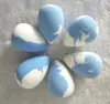blue and white blend sponge large size soft makeup sponge 2 color sponge with box package latex free material