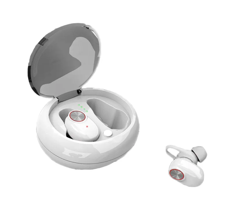 

2018 Shenzhen V5 BT TWS twins mini wireless earphones in ear headphone with charger box for iPhone 8/8P/X,OEM bluetooth earphone, Black;white