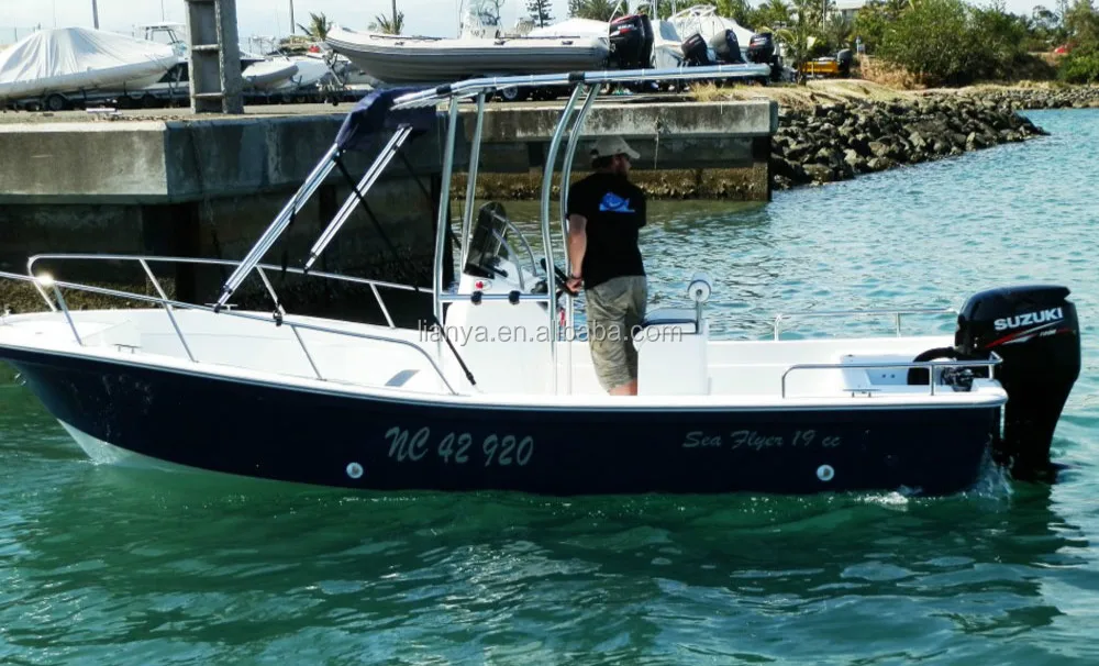 Liya 19ft fiberglass V hull vessel fishing panga boat for sale
