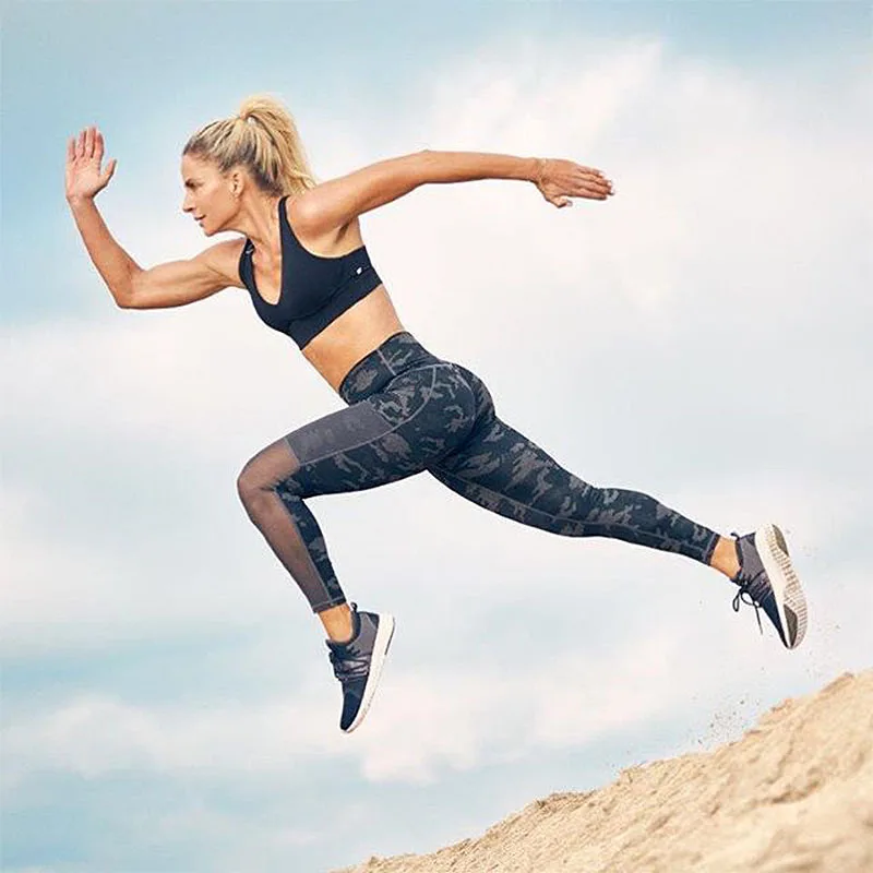 

Mesh Camouflage Yoga Leggings Sexy High Waisted Pants Sport Workout Gym Wear, Camouflage print