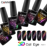 

70511a CANNI 3D Cat Eye Gel Varnish OEM 7.3ml 1kg 6 Magic Colors DIY Tips Super Quality Magnetic Cat Eye Gel Nail Polish