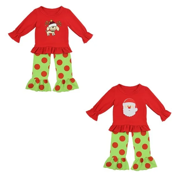 ruffle girl christmas outfits