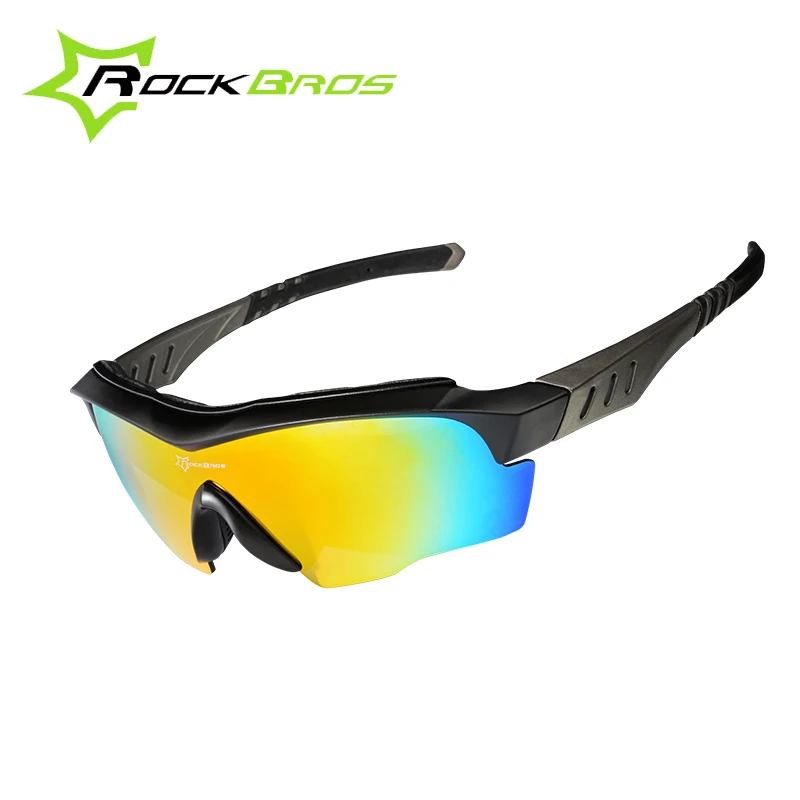 

RockBros Polarized Bicycle Sunglasses Outdoor Sports Bicycle Goggles for Men Women Bike Sunglasses UV400 Goggles Eyewear, Black/white/black green