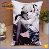 Custom printed 100 cotton anime girl throw pillow cover