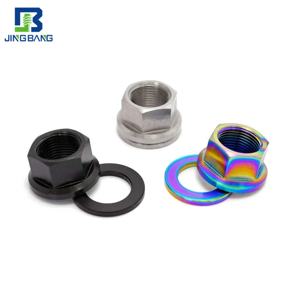 Customized 3/826 Tpi Aluminum Alloy Bmx Nuts Wheel Alloy Axle Nuts