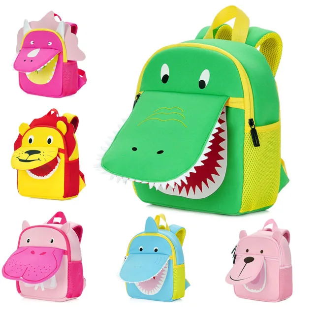 

Amazon Hot Sale Fancy Cartoon Animal Diving Material Bag Kids Backpack for Toddler