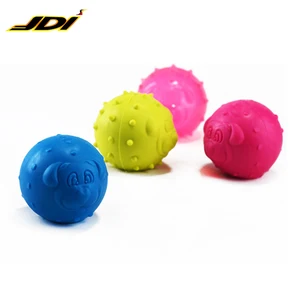Image of Ball Toy Pet Chew Rubber Dog Toy Durable Dog Chew Tpr Pet Toys Bouncing Bell Ball Seven Color