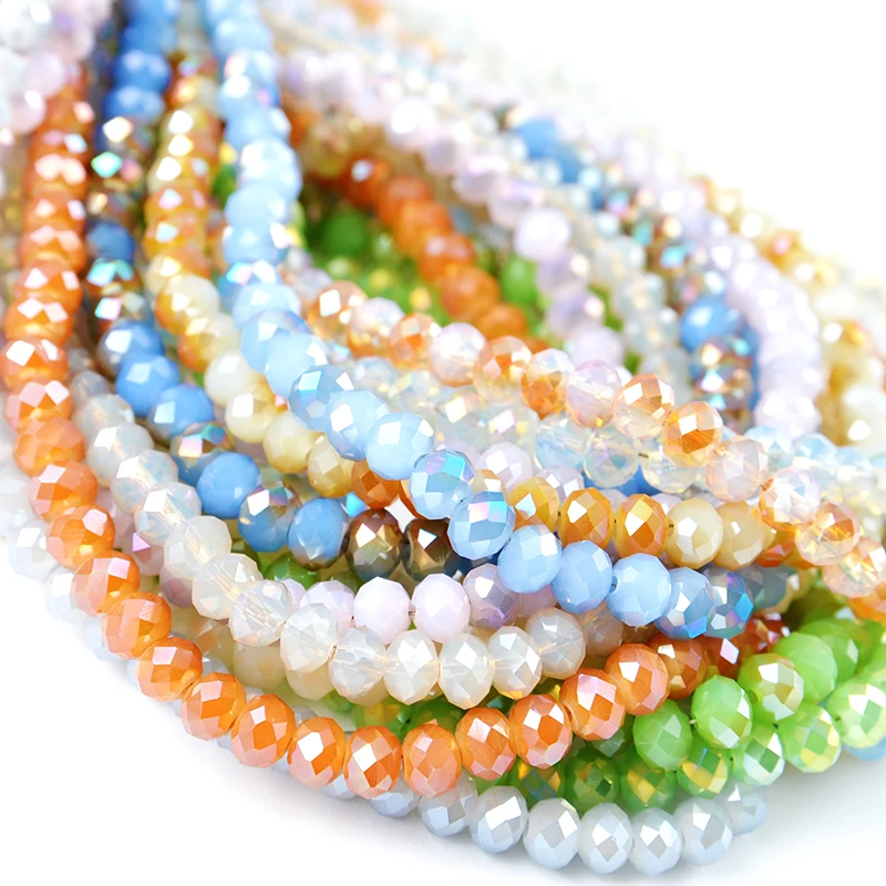 

Free shipping wholesale good quality crystal glass rondelle prayer beads, More than 100 kinds