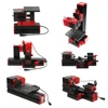 6 in 1 Lathe Machine Tool Kit Jigsaw Grinder Driller Plastic Metal Wood Lathe Drilling Sanding Turning Milling Sawing Machine