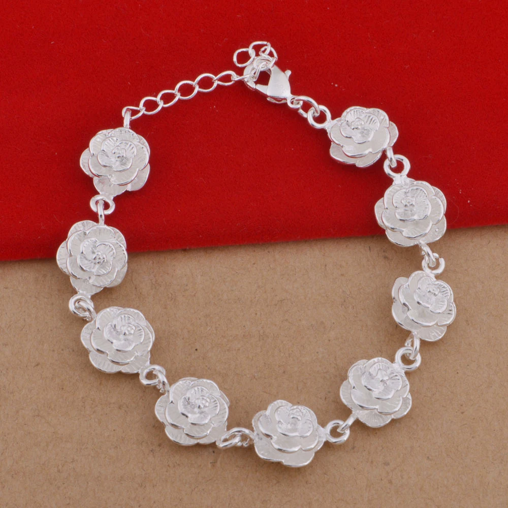 

2019 Hainon bracelet Chinese factory Beaded jewelry bracelet women Sweet flowers  20cm