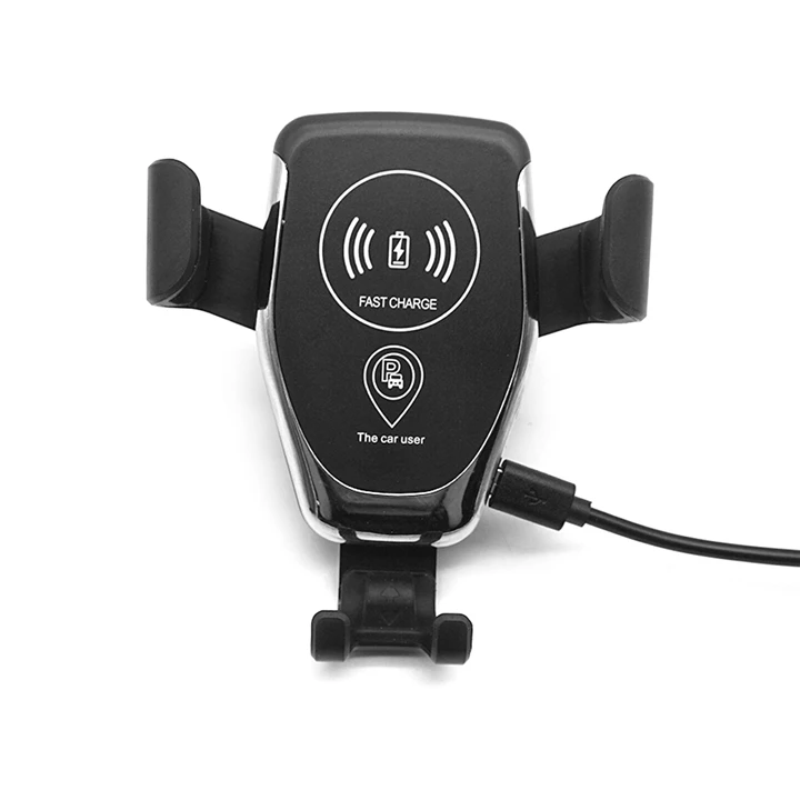 

Latest 2019 phone holder fast wireless car mount charger, Black