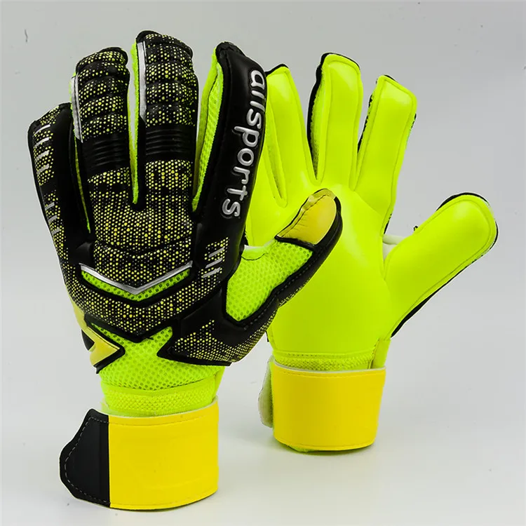 

Best price professional soccer gloves goalkeeper for football sport, Green/orange/blue