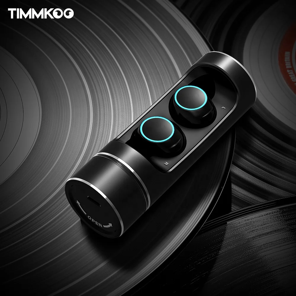 

TIMMKOO 2019 Amazon Best Seller TWS Mini Earbuds Wireless Stereo Headset Waterproof Blue Tooth USB Connectors Bass Headphones