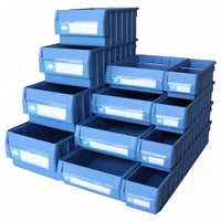 

Warehouse Industrial High Quality Plastic Stackable Storage Shelf Bins Plastic Portable Boxes For Spare Parts