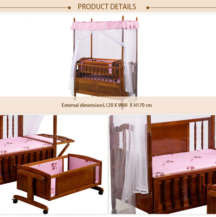 Wholesale Multifunctional Solid Wood Baby Crib With Swing Cradle Buy