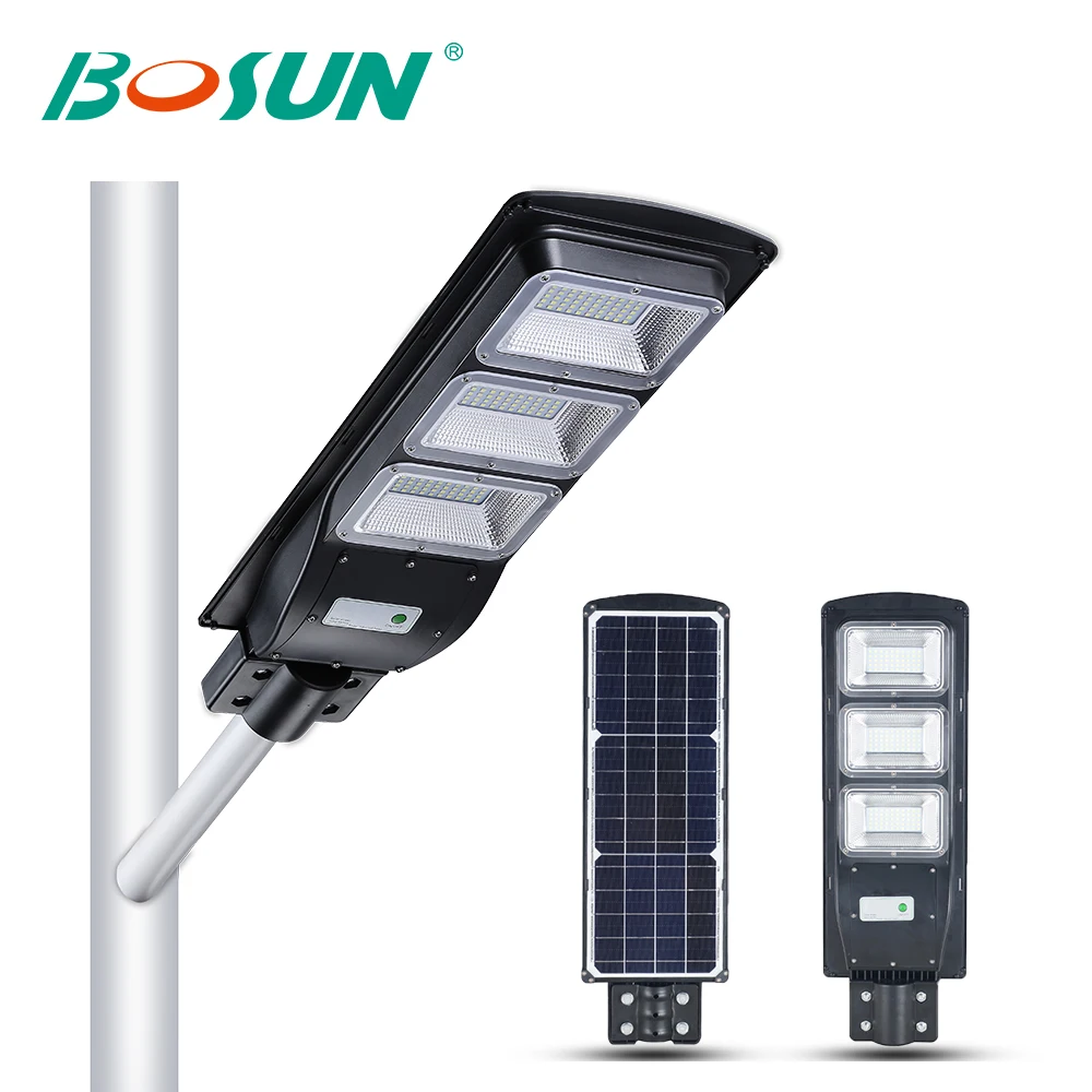 BOSUN High lumen outdoor IP65 waterproof solar panel integrated 60 watt led street light