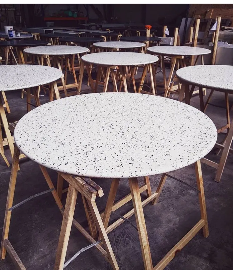 Round Handmade Terrazzo Stone Coffee Table Top Buy Round Terrazzo