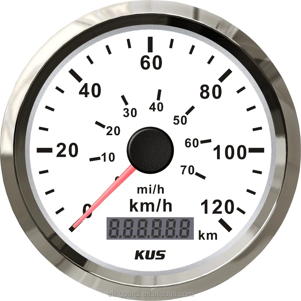 

KUS 85mm Car Motorcycle Truck Speedometer Odometer 0-120KM/H 12V 24V With Backlight