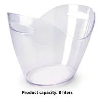 

Factory direct 8L acrylic wine or champagne bottle ice bucket vegetable storage container