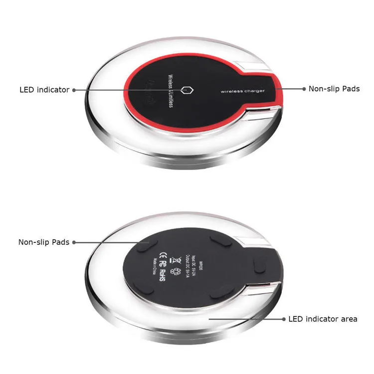 Fantasy Qi Wireless Charger Crystal Ufo Shape Charging Pad With Led Light For iPhone For Huawei