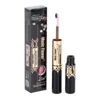 

New Product 4 Colors Long Lasting Waterproof 2 in 1 Liquid Eyeliner+Tinted Eyebrow Gel Long Lasting with Rain Shower Brush