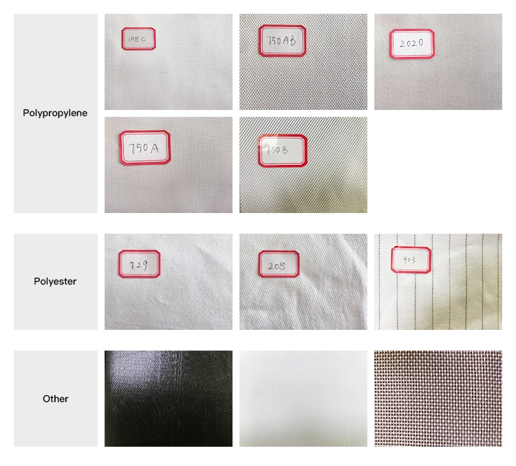 polypropylene monofilament/multifilament filter press cloth