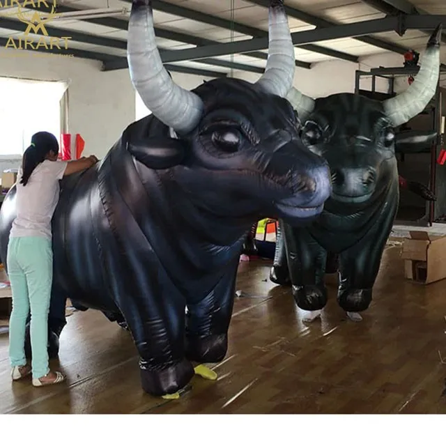 Giant Black Inflatable Bull Costume For Parade - Buy Inflatable Bull ...