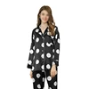 2019 New Women satin Pyjamas Silk Long Tops Set Female Pajamas Set NightSuit Sleepwear Sets