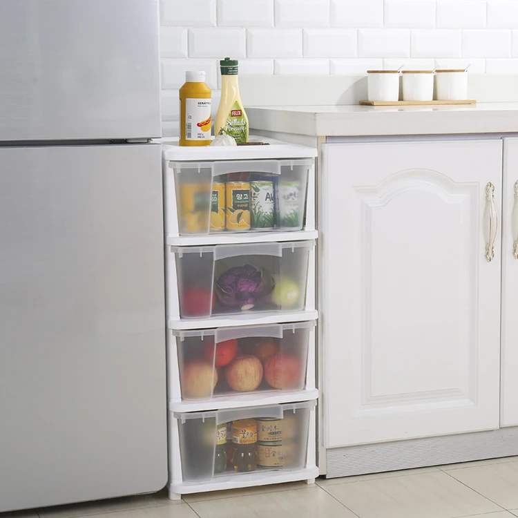 
Transparent stracked four layers Storage drawer with Hollow out 