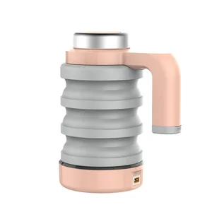 Image of 12V 500ml Car Kettle Portable Collapsible Folding Silicone Water Bottle For Outdoor Travel With Handgrip