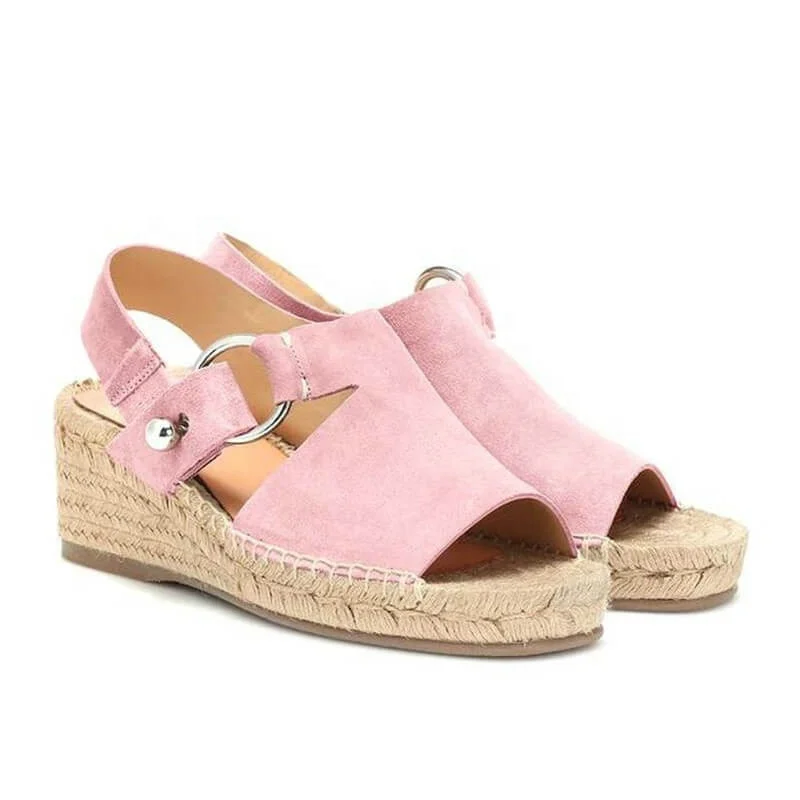 

In Stock Platform Wedge Open Toe Sandals, Picture shows