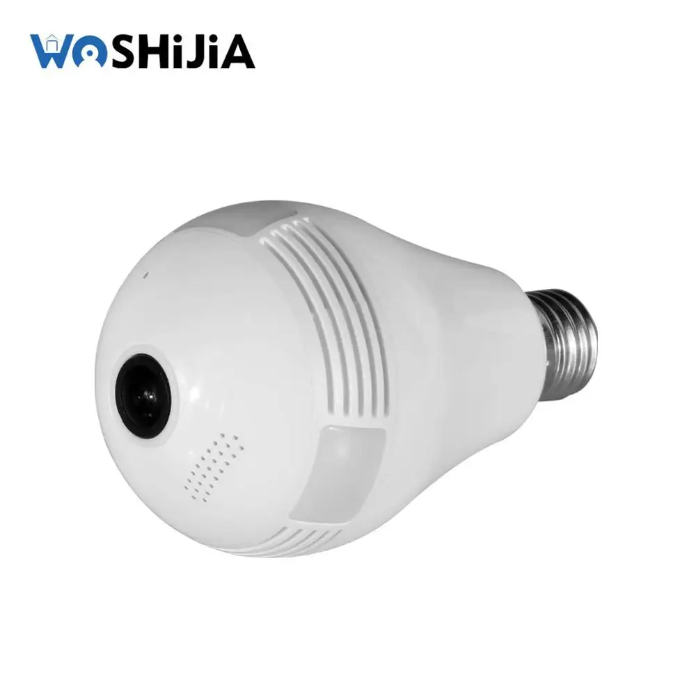 

360 Degree Panoramic Wide Angle Lamp CameraWifi IP Wireless Bulb Camera, White