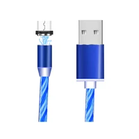 

30 Pecent Off Led Flowing Light 1m 3ft 3in1 USB2.0 Fast Charging Magnetic Micro USB Led Cable For Android Device