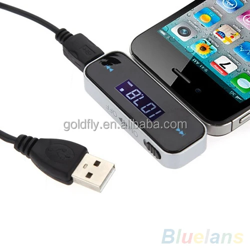 

9368 Wireless 3.5mm Car LCD Display FM Transmitter Cable For iPhone 4S 5S 6 ipod Touch 1VY1