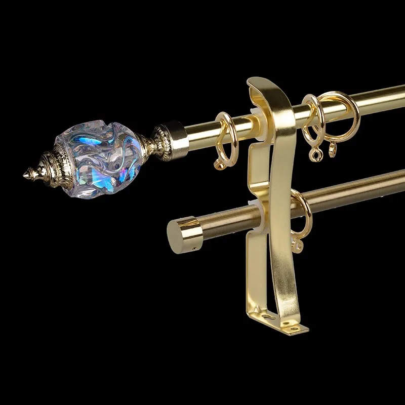 D0055 Sparking Glass Curtain Rod,Decorative Curtain Rod Sets With