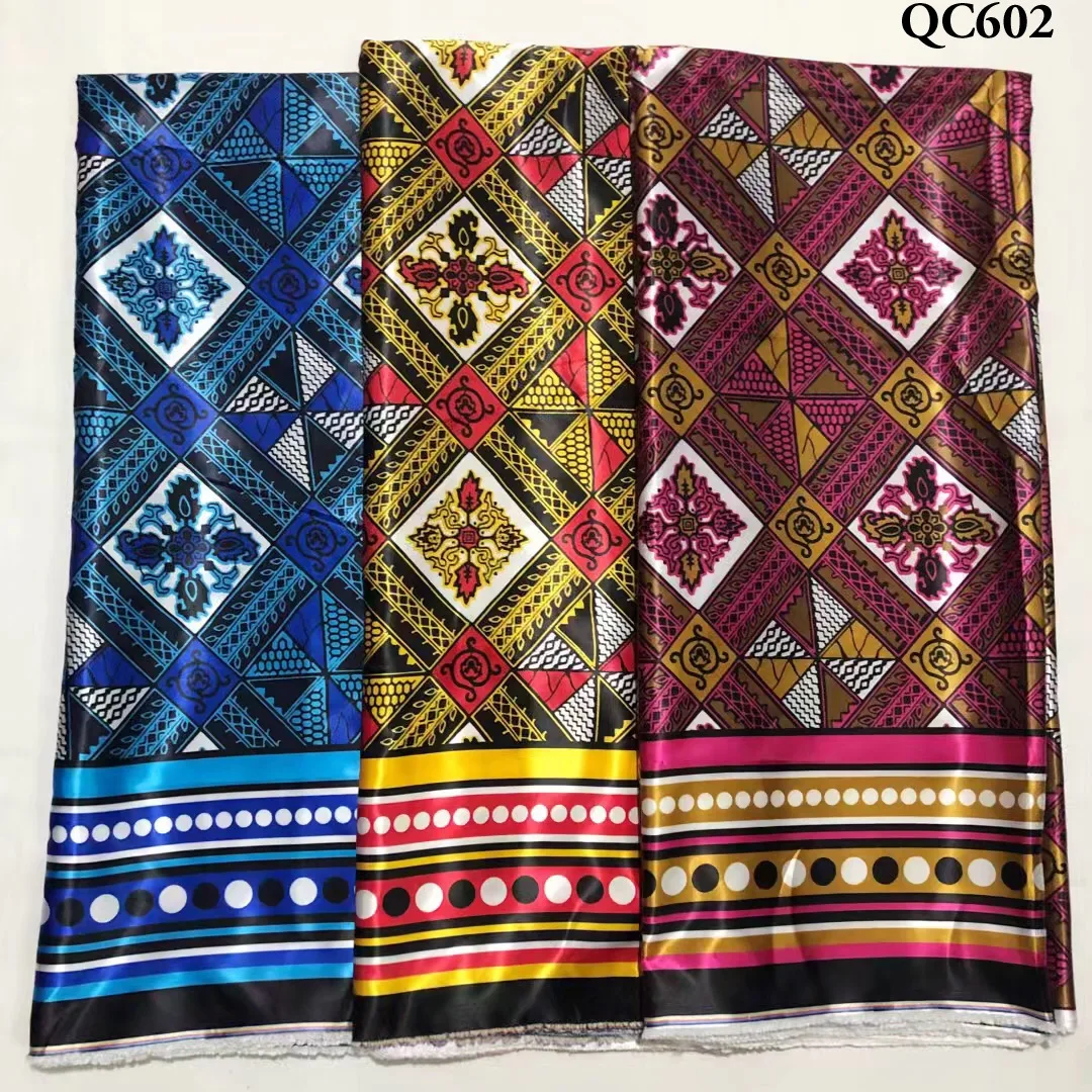 Best Quality Silk Lace With Print Wax Patten Set 2019 Silk Cloth Fabric