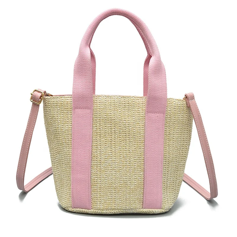 Elegant Shoulder Straw Clutch Bag Wholesale Fashion Yellow Decorated